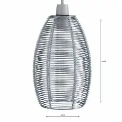 Dunelm Cigar Wire Silver Easy Fit Pendant -wall lights Shop 1000011016 alt04