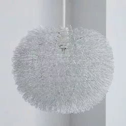Dunelm Urchin Ball Silver Easy Fit Pendant -wall lights Shop 1000032626 alt01