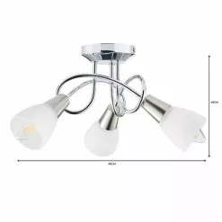 Dunelm Smithson 3 Light Chrome Ceiling Fitting -wall lights Shop 1000056116 alt06