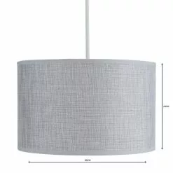 Dunelm Carrie Textured Lamp Shade 30cm Grey -wall lights Shop 1000056464 alt04