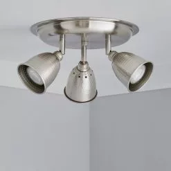 Masterlite Filbert 3 Light Hammered Chrome Spotlight -wall lights Shop 1000081732 alt01