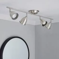 Masterlite Filbert 4 Light Hammered Chrome Spotlight -wall lights Shop 1000081733 alt01