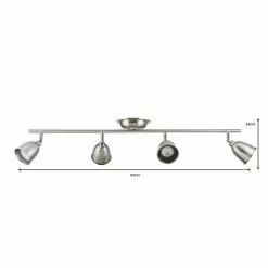 Masterlite Filbert 4 Light Hammered Chrome Spotlight -wall lights Shop 1000081733 alt06