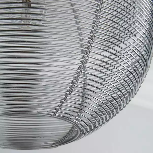 Dunelm Cigar Wire Round Silver Easy Fit Pendant 5 Dunelm Cigar Wire Round Silver Easy Fit Pendant - Image 3