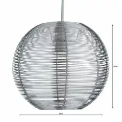 Dunelm Cigar Wire Round Silver Easy Fit Pendant 9 Dunelm Cigar Wire Round Silver Easy Fit Pendant -wall lights Shop 1000084002 alt04