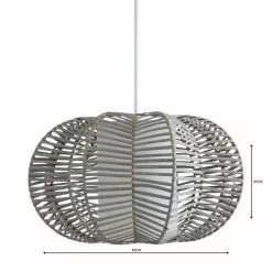 Dunelm Weave Wicker Natural Easy Fit Pendant -wall lights Shop 1000084217 alt04