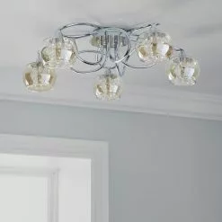 Dunelm Seychelles 5 Light Chrome Ceiling Fitting -wall lights Shop 1000093292 alt01