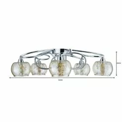 Dunelm Seychelles 5 Light Chrome Ceiling Fitting -wall lights Shop 1000093292 alt06