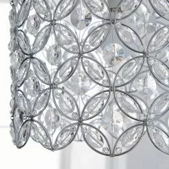 Dunelm Arden Floral Chrome Easy Fit Pendant 10 Dunelm Arden Floral Chrome Easy Fit Pendant -wall lights Shop 1000093327 alt02