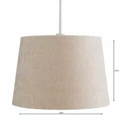 Dunelm Mons Chenille Lamp Shade 31cm Natural -wall lights Shop 1000111984 alt04