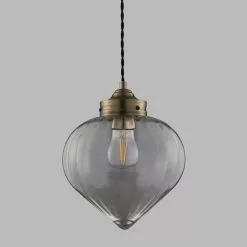 Dunelm Rio Voyager 1 Light Pendant Ribbed Glass Ceiling Fitting -wall lights Shop 1000112039 alt04