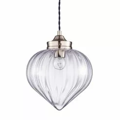 Dunelm Rio Voyager 1 Light Pendant Ribbed Glass Ceiling Fitting -wall lights Shop 1000112039 alt05