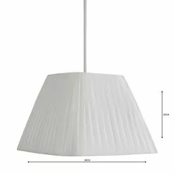 Dunelm Square Pleat Lamp Shade 30cm Ivory -wall lights Shop 1000112099 alt04