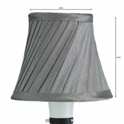 Dunelm Twisted Pleat Candle Lamp Shade 12cm Grey -wall lights Shop 1000112157 alt04