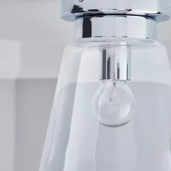 Dunelm Delavin 1 Light Pendant Glass Flush Bathroom Ceiling Fitting -wall lights Shop 1000119706 alt02