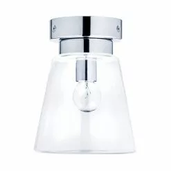 Dunelm Delavin 1 Light Pendant Glass Flush Bathroom Ceiling Fitting -wall lights Shop 1000119706 alt05