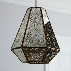 Dunelm Bemus Mercury Glass Easy Fit Pendant -wall lights Shop 1000119709 alt01