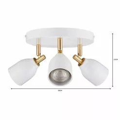 Dunelm Clio 3 Light White Spotlight -wall lights Shop 1000119711 alt06