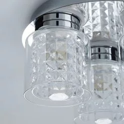 Dunelm Hylton 3 Light Glass Bathroom Flush Ceiling Fitting -wall lights Shop 1000119717 alt02