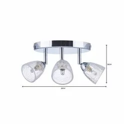 Dunelm Balston 3 Light Glass Spotlight -wall lights Shop 1000119783 alt06