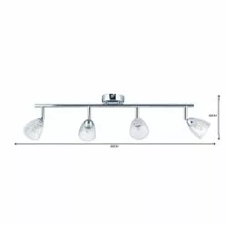 Dunelm Balston 4 Light Glass Spotlight Bar 13 Dunelm Balston 4 Light Glass Spotlight Bar -wall lights Shop 1000119784 alt06