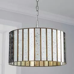 Dunelm Seraphina 1 Light Mercury Glass Pendant Ceiling Fitting -wall lights Shop 1000119791 alt01
