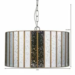 Dunelm Seraphina 1 Light Mercury Glass Pendant Ceiling Fitting -wall lights Shop 1000119791 alt06