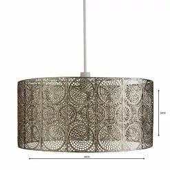 Dunelm Manila Nickel Easy Fit Pendant -wall lights Shop 1000119856 alt04