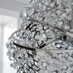 Dunelm Jaimee 3 Light Crystal Chrome Ceiling Fitting -wall lights Shop 1000119870 alt02