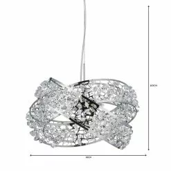 Dunelm Jaimee 3 Light Crystal Chrome Ceiling Fitting -wall lights Shop 1000119870 alt06