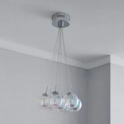 Dunelm Elmira 7 Light Bubble Glass Cluster Ceiling Fitting -wall lights Shop 1000119872 alt01