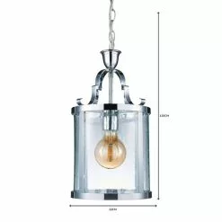 Dunelm Joplin Georgian 1 Light Lantern Glass Ceiling Fitting -wall lights Shop 1000119874 alt06