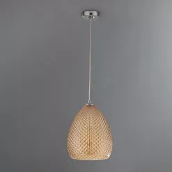 Dunelm Kareli 1 Light Pendant Champagne Ceiling Fitting -wall lights Shop 1000119901 alt01