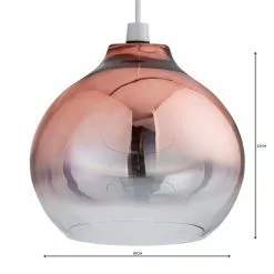 Dunelm Nivala Ombre Smoked Glass Copper Easy Fit Pendant -wall lights Shop 1000119933 alt04