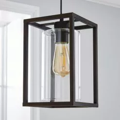 Dunelm London Industrial 1 Light Pendant Bronze Ceiling Fitting -wall lights Shop 1000119936 alt01