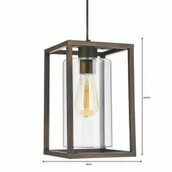 Dunelm London Industrial 1 Light Pendant Bronze Ceiling Fitting -wall lights Shop 1000119936 alt06