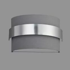 Dunelm Joey Shaded Grey Wall Light -wall lights Shop 1000137338 alt03