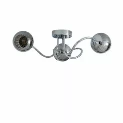Dunelm Arta 3 Light Semi-Flush Chrome Ceiling Fitting -wall lights Shop 1000137346 alt04