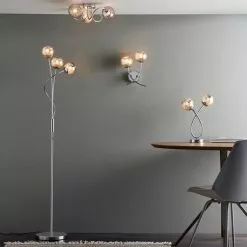 Dunelm Arta 3 Light Semi-Flush Chrome Ceiling Fitting -wall lights Shop 1000137346 alt05