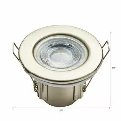 Dunelm Basics 1 Light Integrated LED Satin Nickel Recess Light -wall lights Shop 1000137359 alt03