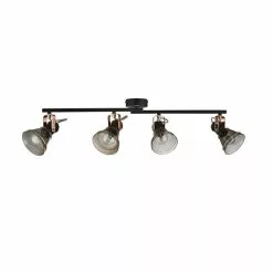 Dunelm Milas 4 Light Black Industrial Spotlight Bar -wall lights Shop 1000139083 alt05