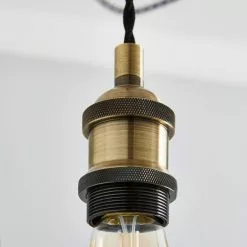 Dunelm Logan 5 Light Spider Antique Brass Industrial Cluster Flex Fitting -wall lights Shop 1000139088 alt03