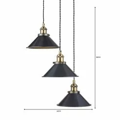 Dunelm Logan 3 Light Grey Industrial Cluster Ceiling Fitting -wall lights Shop 1000139091 alt06