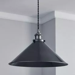 Dunelm Logan 1 Light Grey Industrial Ceiling Fitting -wall lights Shop 1000139092 alt01