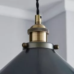 Dunelm Logan 1 Light Grey Industrial Ceiling Fitting -wall lights Shop 1000139092 alt02