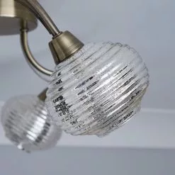 Dunelm Temossi 3 Light Mercury Glass Semi-Flush Ceiling Fitting -wall lights Shop 1000139113 alt02