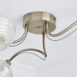 Dunelm Temossi 3 Light Mercury Glass Semi-Flush Ceiling Fitting -wall lights Shop 1000139113 alt03