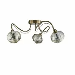 Dunelm Temossi 3 Light Mercury Glass Semi-Flush Ceiling Fitting -wall lights Shop 1000139113 alt05