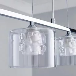 Dunelm Erie 4 Light Bar Glass Diner Ceiling Fitting -wall lights Shop 1000144744 alt02