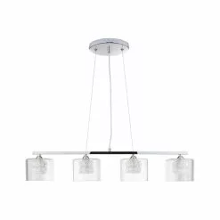 Dunelm Erie 4 Light Bar Glass Diner Ceiling Fitting -wall lights Shop 1000144744 alt05